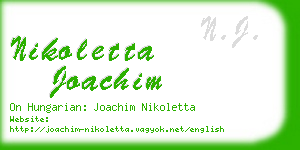 nikoletta joachim business card